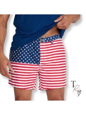 Chubbies Like New The Mericas Shorts Patriotic 4th of July USA Size Youth XL